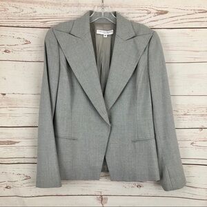 Carolina Herrera Retro Grey Wool Retro Career Blazer